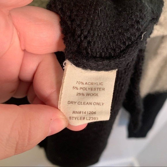 Hem & Thread Crewneck Sweater Black Beige Diamond - Picture 11 of 11